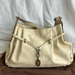 Tod’s leather bag, cream, vintage.